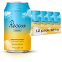 Recess Mood Magnezij & Adaptogen Pij, Sprostitev Pijača, 12 Ounce (Tropična Bliss, 12 Pack)