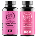 Happy Healthy Hippie Vaginal Probiotics za ženske & Vegan Collagen Builder Colagen tablete