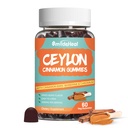 Cejlon brez sladkorja Cimet Gummies 2000MG, cimet dodatek s krom in cimet Bark, Vegan, Non-GMO, Gluten Free, 60 Gummies