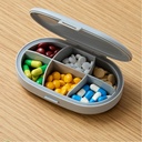 6 Kompartment tablete Box, Vlažno dokaz tablete primer, potovalne tablete Organizator za žepno torbico, Dnevno prenosljiv Medicine Vitamin Box, Ribje olje polje, Tablete Organizatorji