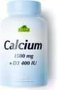 ALFA VITAMINS Kalcij 1500 mg & vitamin D3 400 i.e., podpira zdravje kosti in imunski sistem, esencialni vitamini za močne kosti in zobe, dodatek kalcijev citrat z vitaminom D3, 60 tablet
