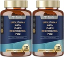 Totaria Urolithin Dodatek 1000mg z NAD,CoQ10,Dodatek za ženske 120 Softgels za mišične energije antioksidanti (Pack z 2)