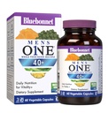 Bluebonnet Nutrition Men's ONE 40+ Cela hrana na osnovi več, Moški multivitaminski za moške 40+, Soy-free, Non-GMO, Gluten Free, Košir, 60 Zelenjavne kapsule, 60 Serving