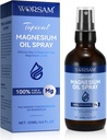 Magnezij olje za noge (4 fl oz), Magnezij Spray, 100% Pure & Organic Natural Magnezijev klorid Steklenica, Topical Magnezij Spray olje za noge, Enostaven za uporabo 120ml