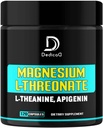 2250MG Magnezijev L-treonat w. L-teanin & Apigenin - 120 kapsul - Trojni magnezijev kompleks Dodatek