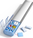 Vaydeer 7 Tedenske tablete Organizator (podpora 2 krat na dan), Metal Travel Pill primer, velike zmogljivosti dnevno srčkan tablete Box za dodatke, tablete, vitamini in zdravila (Sliver)