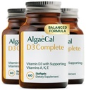 ALGAECAL 4-in-1 Vitamin D3 K2 Complete - ADK Vitamin dopolnilo, Izboljšana imunost in zdravje kosti z D3 K2, A, & E - celotno telo Wellness & kosti moč, 60 Easy-Swallow Softgels