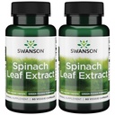 Swanson Spinach Leaf Extract - zeliščni dodatek za spodbujanje splošnega zdravja - Green Foods Formula w/Beneficial Tilakoidi & Klorofil - (60 Veggie kapsule, 650mg vsak) (2 paket)