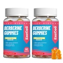 2 Pack Berberine Gumies -1200mg Berberine dodatek s Ceylon Cimet za metabolizem in energetsko podporo, Vegan-Free-120