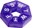 EZY DOSE tedenski tablete Organizator, Medicine Box, in vitaminski načrtovalec, Travel tablet Planner, Prenosno shranjevanje, 7-Sided, Purple, BPA brezplačno