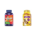 Kremenčki Vitamini Žvečljivi otroci Vitamini, Popolni multivitaminski & L’il Critters Fiber Daily Gummy dodatek za otroke, za prebavne podpore, Berry in limonine arome, 90 Gummies