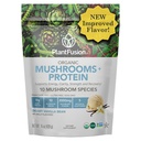 Planturfusion goba Protein Powder - 3 v 1 Vegan Protein Powder, Goba dopolnilo, in Adaptogen dodatek - Podpora duševno fokus, Immuniteta, in recovery - Vanilla 1lb