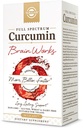 Solgar Full Spectrum Curcumin Brain Works, 90 Licaps - Podpora spomin Recoll, Focus, Kognitivne funkcije - Antioksidant Podpora - Curcumin, BacoMind, Choline, Vitamin B12 - Ne-GMO, Vegan - 30 Servinges