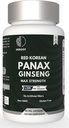 Panax Ginseng kapsula 500 MG na servisno energijo, podporo za spomin in zdravje možganov, ne-GMO (paket s 60 kapsulami)