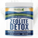 HolyLand Zeolit Cleanse - Zeolit Detox Powder (7.05oz 200 Gram) - Klinoptilolit Naravni Aktivirani - Mikronizirani 0-25 - Razstrupljanje celega telesa za ženske, Moški - podpira energijo, Fokus, Imunity, Gut Health