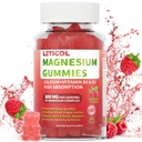 Magnezij Glycinate Gumies 800mg na serviranje, sladkor brez magnezija dodatek z magnezijevega malata, kalcij, vitamin D3, B6, CoQ10 za mirno podporo in spanje za odrasle otroke