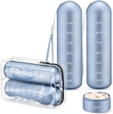 [2 Pack] Zannaki Metal Travel Organizator tablete, Prenosne vodoodporne tedenske tablete Box, Velika Aluminum Alloy Pill Zabojnik, BPA brezplačno 7 Daily Medicine Organizator Imetnik za vitamin, Dopolnilo