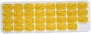 31 dan Mesečne tablete Pod Organizator za enostavno upravljanje zdravil - Ostani na poti z dnevnim vitamin dopolnila Med škatle, pripravljen za potovanje - Rumena