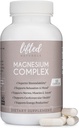Magnezijev kompleks - Dvigani naravni Magnezij Dodatek w/ Biglicinat, Malate, Taurate - 120 Kapsule - Biorazpoložljivi Magnezijev Formula za razpoloženje, spanje, energijska podpora*