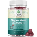 Sugar-free Extra Strength Calm Magnezij Gumies za odrasle - Sprostitev magnezijevega citrata Gumies z Elemental Mag - Sleep Aid Soft Chews Raspberry Flavored - Body & Mind Relaxation - 60 Count