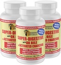 Sunshine Naturals Super Prebavni dodatek. Ox Bile & Aktiviran Charcoal za digestivno podporo, Bloating Relief, Gut čiščenje, Absorpcija hranil in splošno Wellness. 100 tablet. Pakiranje po 3