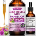 MLEČNE Opornice Tekoče kapljice - Milk Thistle dodatek s Silymarin, antioksidant podporo, Vegan, Non-GMO, 2 Fl Oz