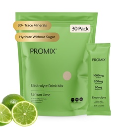 ProMix Nutrition Elektroliti Powder Packets - Sugar Free, Zero Calorie, Stevia Free, Fasting prijazno, Naravna himalajska Roza sol - Lemon Lime - 30 Serving (Pack of 30)