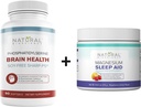 Natural BioScience Soy-free Fosfatidilserin 100mg & Magnezijev Sleep Powder dodatek paket - Ultimate Brain Health & Relaxation Podpora