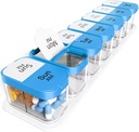 Odaro ekstra velike tedenske tablete Organizator 2 krat na dan, XL tablete Box 7 dan Am Pm, Jumbo Medicine Organizator, da imajo dnevno medicino Vitamin in dodatki - modra