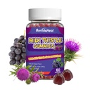 Milk Thistle Gumies, Milk Thistle Extract 1000mg, Detox jeter, Antioksidant Podpora, Ne-GMOs, Ne-Gluten, Vegan, Milk Thistle dodatek, 60 Število