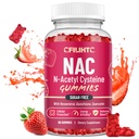 CFILIHTC NAC Gumies 600mg, N Acetil Cistein dopolnilo z glutationom, Resveratrol, Magnezij, CoQ10, NAC žvečljivi za antioksidate in imuno podporo, Jagodna aroma 60 Gumies