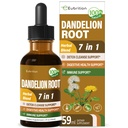 Dandelion Root Extract kapljice, Diente de Leon Organico Hierba, Dandelion dodatek Formula w/Milk Thistle Kurkum za Detox čiščenje, Prebava & Imunska podpora, Alkohol-free Tinkture. 2oz