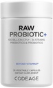 Codeage Raw Probiotic+ Supplement - 34 Probiotic sevi, 100 milijard CFU-jev, surovih celih živilskih probiotikov, digestivnih encimov, surovih sadežev in vegetarijancev Prebiotiki - Wild Kefir Culture - Non-GMO - 30 kapsul