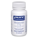 Čiste Enkapsulacije Melatonin 3 mg - Antioksidant dodatek za podporo naravno spanje in lajšanje občasno nespečnosti - za naravno podporo spanja* - 60 kapsul
