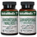 NutraMedix Fitnes Plan dopolnilo - Vključuje magnezijev malat za energijo in atletsko podporo in Serrapeptaza za skupno in mobilnost Wellness - Fitnes Podpora dodatki -2-Piece kapsule set