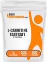 BulkSupplements.com L-Carnitine L-Tartrat Powder - Maščobni gorilnik za moške - Maščobni gorilniki za ženske - karnitin dodatek - Pred vadbo hujšanje - hujšanje Powder (500 Grams - 1,1 lbs)