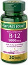Vitamin B12 z Narava's Bounty, Dual Layer prehranska dopolnila, hitro sproščanje in razširjena sprostitev, Podpira energijo Presnova in zdravje živčnega sistema, 5000mcg, 30 tablet