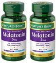 Bounty Melatonin 5mg Dual Spectrum, 100% brez drog doplačilo za spanje, hitro sproščanje in razširjena sprostitev, spodbuja sprostitev in spanje zdravje, 60 Bi-Layer tablete (Pack z 2)