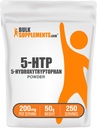 BulkSupplements.com 5-HTP prašek - 5-HydroxyTryptofan, 5 HTP dodatek - 5-HTP 200mg, Mood podpora dodatek - Gluten Free, 200mg na Serving, 50g (1.8 oz) (Pack of 1)