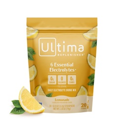 Ultima Replenisher Daily Electrolyte Powder Drink Mix – Sugar Free – Limonada, 20 Lepila – Hidracijski paketi s 6 ključnimi elektroliti in sledljivimi minerali – Keto Friendly, Vegan, Non-GMO