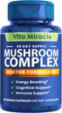 Kapsule - 10x Kompleks gob z livami Mane Cordyceps Shiitake Reishi Gobe Dodatki - Vse naravne zeliščne vitamine Ekstrakt tablete za fokus energije in možganov 90 Kapsule