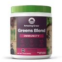Neverjetna travnata zelena mešanica Superhrana za imuno podporo: Super zelena powder smoothie Mix z organsko spirulina, Klorella, pesa koren prahu, prebavni encimi & probiotiki, Bederberry, 30 Servinges