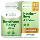 Čisto holistični Hawthorn Berry - 150 Veganskih kapsul - 5 mesecev oskrba - Visoka trdnost 4:1 ekstrakt - Ne-GMO Hawthorne dodatek - Podpira Kardiovaskularno in prebavnega zdravja