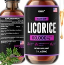 HERBIFY Licorice Root Extract - Močan Licorice Supplement - Lung Support Supplement - Licorice Extract za zdravje kože in imunske podpore - Made in USA - 2oz