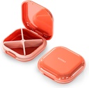 Majhne tablete, potovalne tablete Box, Prenosne tablete Organizator, Tablete Vsebnik za žep 4 Kompartmenti, Daily Compact Travel Medicine Imetnik za vitamine Medication (Pink)