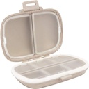 Holii potovalne tablete Organizator, 8 Kompartmaji Prenosna tableta primeru, Dnevne tablete Škatla za zadrževanje vitaminov, majhne tablete vsebnik za Žepna Purse Medicine Organizator (Khaki)
