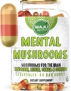 MENTALNE Kapsule gob, Ekološki ekstrakt dodatek w/ Levje grive, Cordyceps, Reishi in Chaga, povečanje vaše fokus, energija, Wellness in imunski sistem - Nootropne gobe, Imunska podpora 90ct