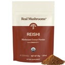 Prave gobe Reishi goba v prahu - ročno nabrani izvlečki organskih gob - rdeča Reishi za tranquil dnevno dobro počutje z preverjenimi beta glukani Vegan, Non-GMO, No Grain Fillers, 45 Strežnice