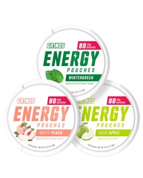 Naravne vrečke iz kofeina - vsebuje B-vitamine, brez sladkorja, & 0 kalorij - 80 mg kofeina v vsaki vrečki - Wintergreen, Peach, & Sour Apple - 3 paket, 15 vrečk na pločevinko