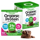 Orgain Organic Vegan Protein Powder, Kremna čokoladna pena - 21g Rastlinske beljakovine, 6g Prebiotična vlaknina, Ni ogljikovih hidratov, Brez laktoze Sestavine, Brez dodanega sladkorja, Ne-GMO, Za pretrese in napitki, 10 Potovalna pakiranja